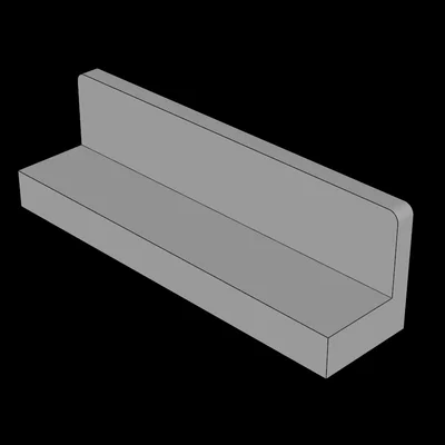 Tấm panel 1x4x1 in 3D tương thích với Lego (Góc bo tròn)