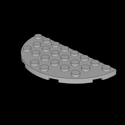 Tấm lắp ghép hình bán nguyệt 4x8 tương thích LEGO 3D