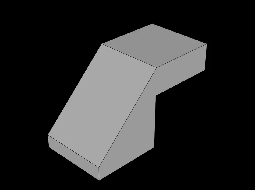 Mẫu in 3D gạch dốc 2x1 tương thích Lego cho mô hình sáng tạo - Image 1