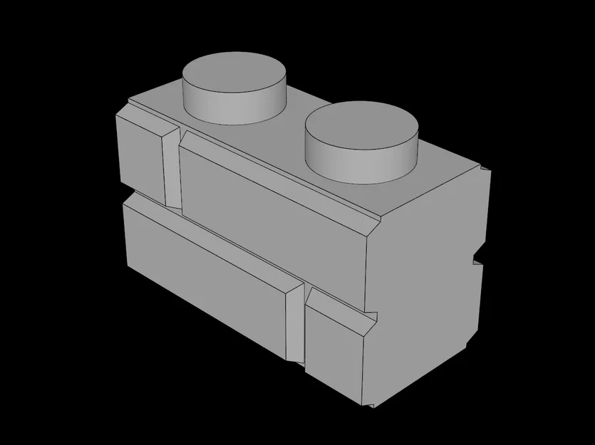Mô hình gạch Lego 1x2 dập nổi tự in 3D chất lượng cao - Image 1