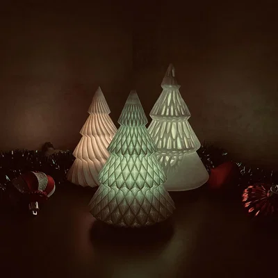 Bộ sưu tập Cây thông Noel 3D dùng với đèn Tealight cực đẹp