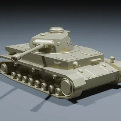Mô hình xe tăng Panzer IV (G) in 3D với tháp pháo xoay linh hoạt