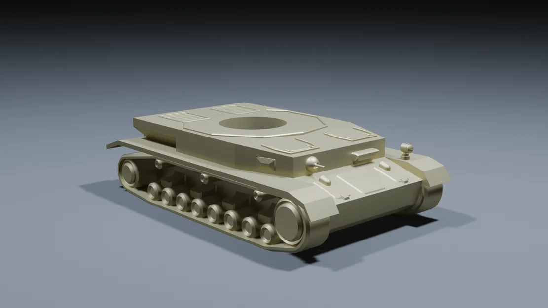 Mô hình xe tăng Panzer IV (G) in 3D với tháp pháo xoay linh hoạt - Image 3