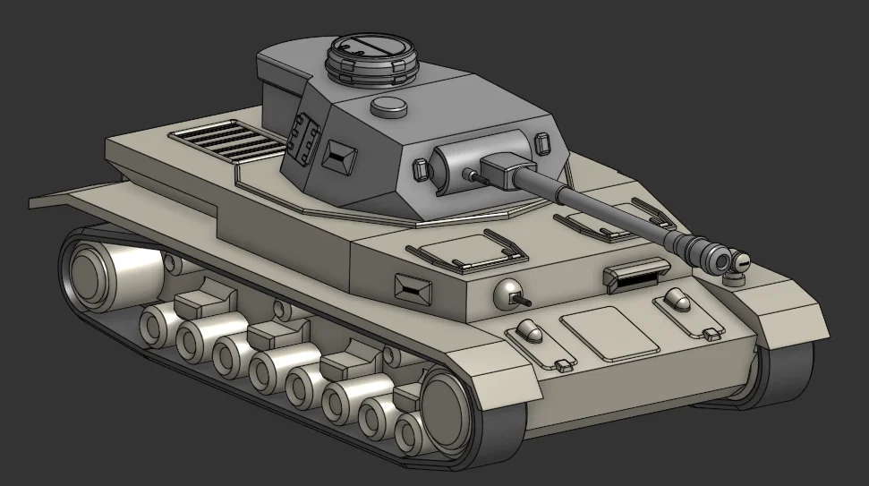 Mô hình xe tăng Panzer IV (G) in 3D với tháp pháo xoay linh hoạt - Image 4