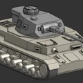 Mô hình xe tăng Panzer IV (G) in 3D với tháp pháo xoay linh hoạt - Thumbnail 4