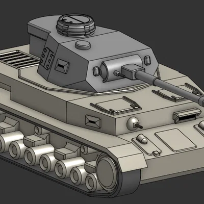 Mô hình xe tăng Panzer IV (G) in 3D với tháp pháo xoay linh hoạt