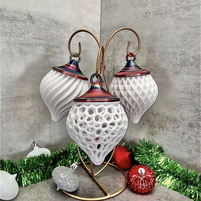 Bộ sưu tập vật trang trí đèn LED cho cây thông Noel độc đáo