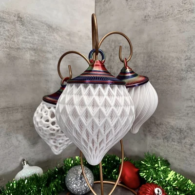 Bộ sưu tập vật trang trí đèn LED cho cây thông Noel độc đáo
