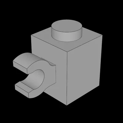 Mảnh ghép Lego 1x1 có ngàm kẹp (Thick C-Clip) - Tự in 3D dễ dàng