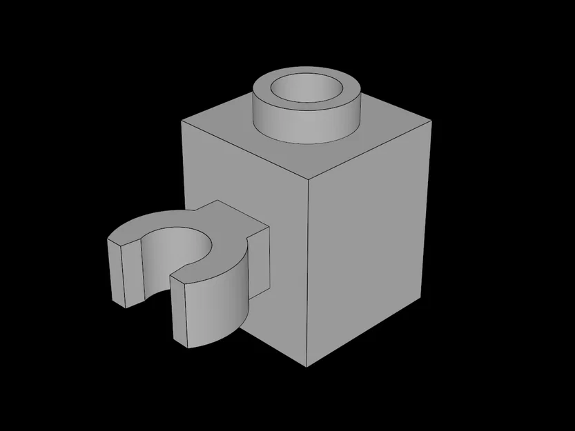 Mô hình gạch LEGO 1x1 có kẹp dọc 3D (Tương thích tốt) - Image 1