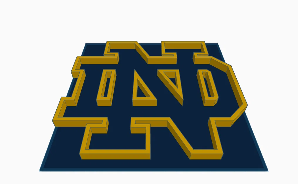 Mô hình logo Notre Dame 3D in ấn chất lượng cao - Image 1