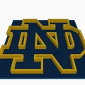 Mô hình logo Notre Dame 3D in ấn chất lượng cao - Thumbnail 1