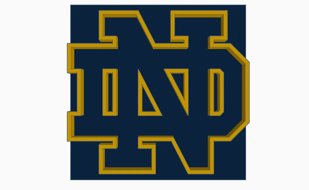 Mô hình logo Notre Dame 3D in ấn chất lượng cao - Image 2