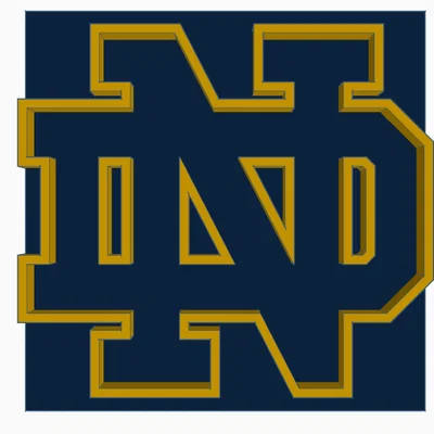 Mô hình logo Notre Dame 3D in ấn chất lượng cao