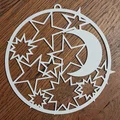 Vật phẩm trang trí treo cửa hình mặt trăng và ngôi sao (3D Print) - Thumbnail 1