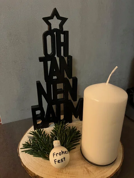 Vật trang trí cây thông Noel Oh Tannenbaum in 3D - Image 1