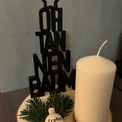Vật trang trí cây thông Noel Oh Tannenbaum in 3D