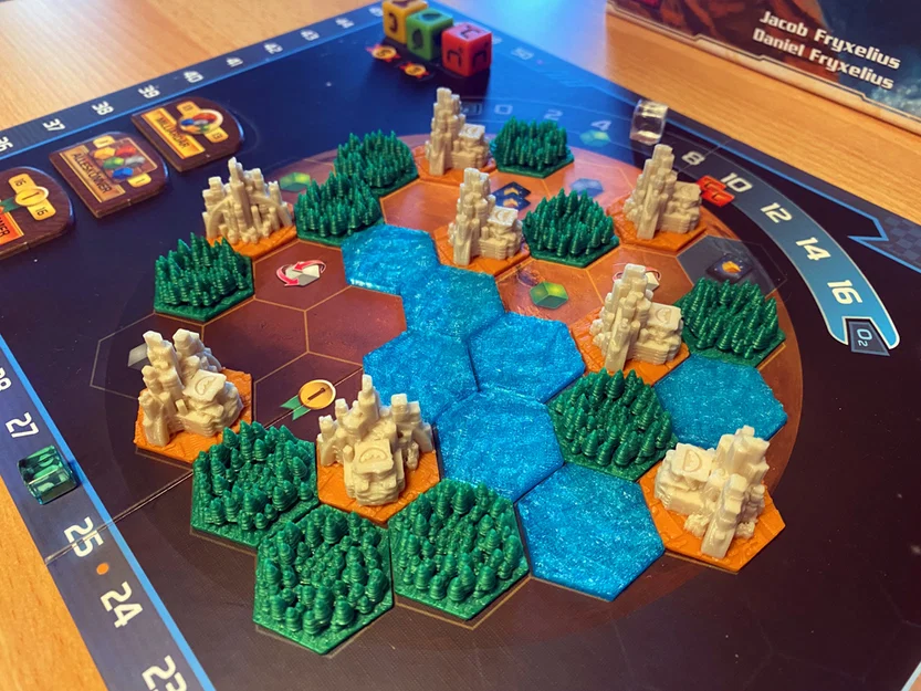 TERRAFORMING MARS The Dice Game - Tiles lục giác 26mm - Image 1