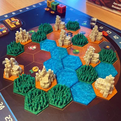 TERRAFORMING MARS The Dice Game - Tiles lục giác 26mm