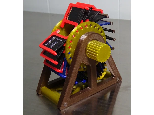 Giá đựng thẻ SD xoay kiểu Rolodex (SD Card Holder Rolodex-style) - Image 1