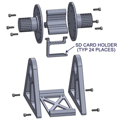 Giá đựng thẻ SD xoay kiểu Rolodex (SD Card Holder Rolodex-style)