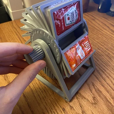 Giá Đỡ Xoay Đựng Gói Gia Vị (Sauce Packet Rolodex) Siêu Tiện Lợi