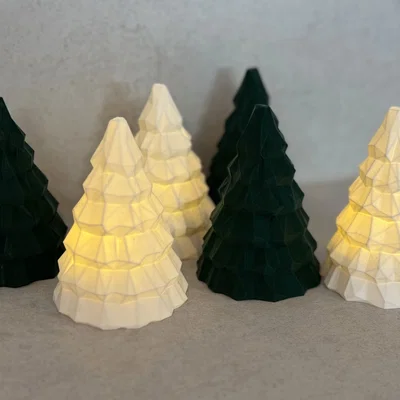 Đồ trang trí đèn cây thông Noel LowPoly