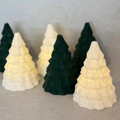 Đồ trang trí đèn cây thông Noel LowPoly
