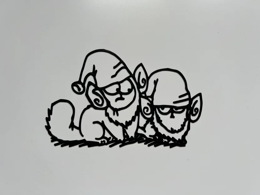 Mô hình treo tường Simon's Cat đón Giáng sinh in 3D siêu cute - Image 1