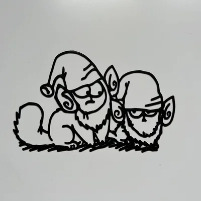 Mô hình treo tường Simon's Cat đón Giáng sinh in 3D siêu cute