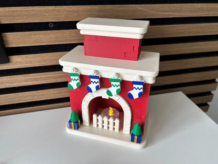 Lò sưởi Giáng Sinh (có đèn) // Weihnachts-Kamin (beleuchtet) - Image 1