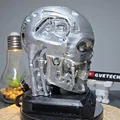 Mô hình đầu lâu T-800 Endoskeleton in 3D độc đáo kèm đèn LED - Thumbnail 5