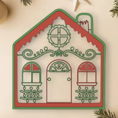 Bộ Khuôn Cắt Bánh Quy Ngôi Nhà Bánh Gừng 3D (Gingerbread House)