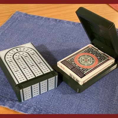 Bàn Chơi Cribbage Gấp Gọn (Compact Folding Cribbage Board)