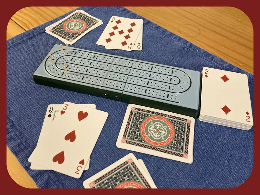 Bàn Chơi Cribbage Gấp Gọn (Compact Folding Cribbage Board) - Image 2