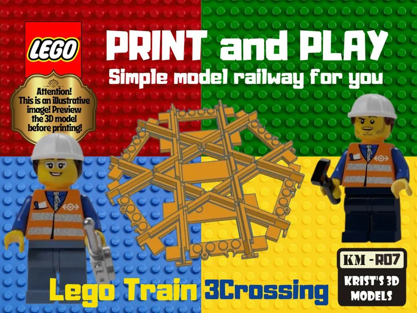 Mô hình đường ray xe lửa LEGO 3Cross in 3D cho tín đồ LEGO - Image 1