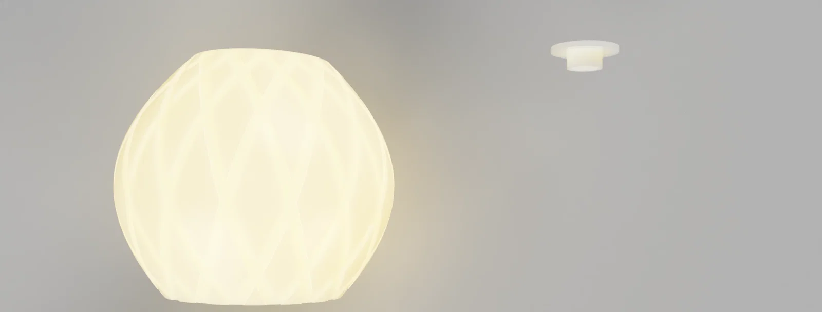 Chụp đèn LED trang trí đường kính 100mm in 3D đẹp mắt - Image 2