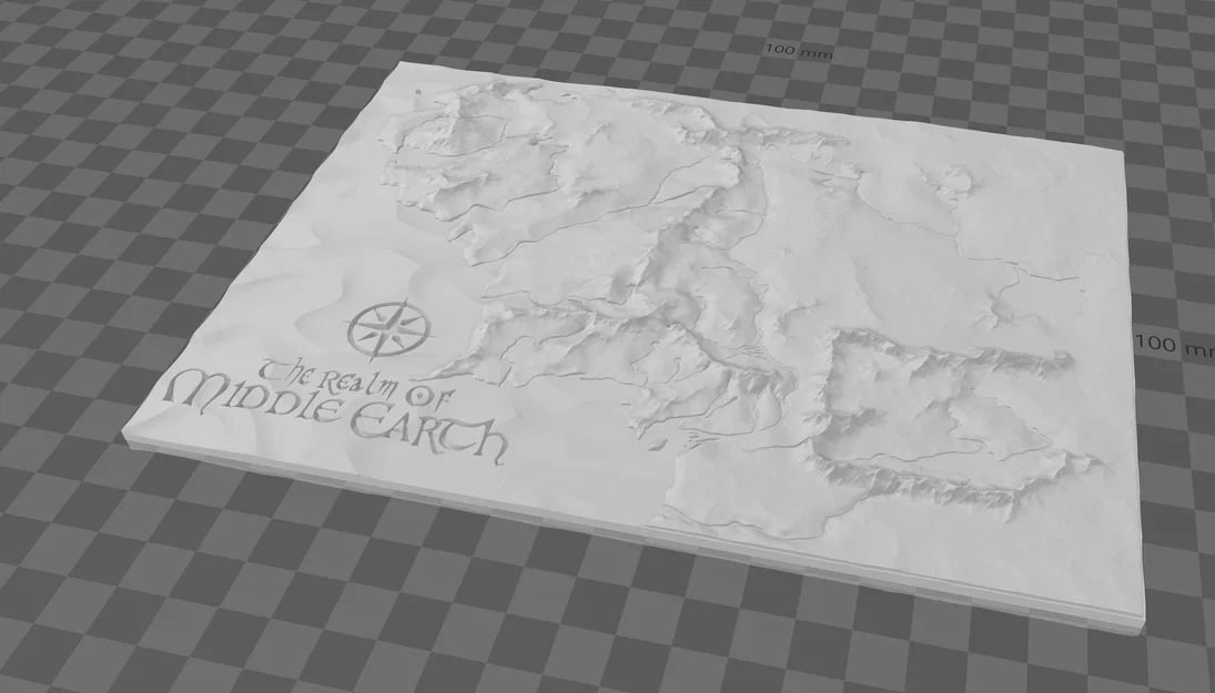 Mô hình bản đồ Trung Địa (Middle Earth) - Lord of the Rings 3D - Image 1