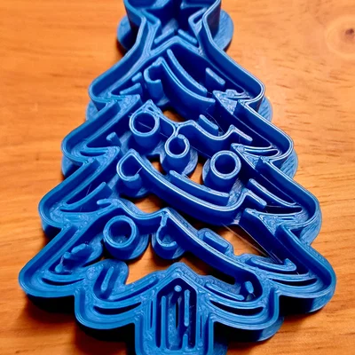 Khuôn cắt bánh quy hình cây thông Noel - Thiết kế 3D dễ in