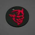 Móc khóa biểu tượng Dodge Demon - Phụ kiện 3D cho tín đồ xe cơ bắp - Thumbnail 1