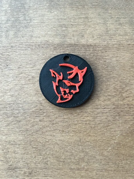 Móc khóa biểu tượng Dodge Demon - Phụ kiện 3D cho tín đồ xe cơ bắp - Image 2