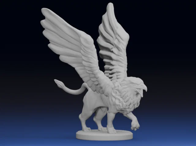 Mô hình tượng Griffin huyền thoại - File in 3D trang trí độc đáo - Image 1