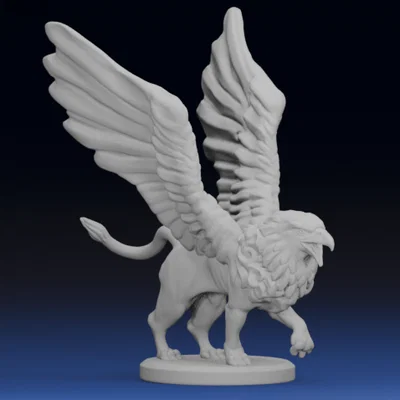 Mô hình tượng Griffin huyền thoại - File in 3D trang trí độc đáo