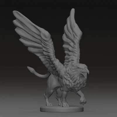 Mô hình tượng Griffin huyền thoại - File in 3D trang trí độc đáo