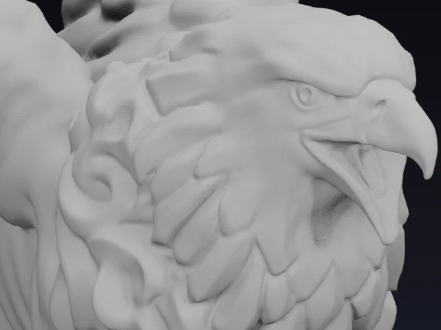 Mô hình tượng Griffin huyền thoại - File in 3D trang trí độc đáo - Image 3