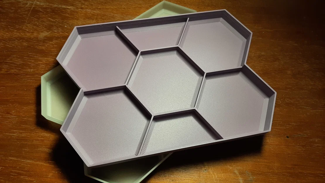 HexTray lục giác 60mm dạng Vase Mode, xếp chồng được - Image 1