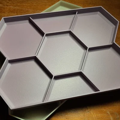 HexTray lục giác 60mm dạng Vase Mode, xếp chồng được