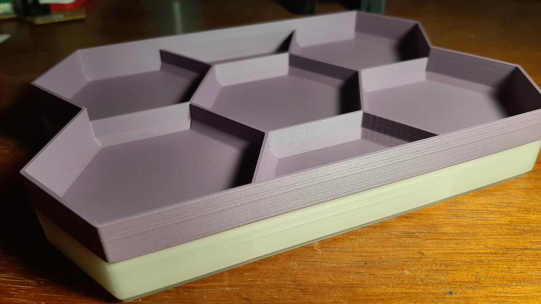 HexTray lục giác 60mm dạng Vase Mode, xếp chồng được - Image 2