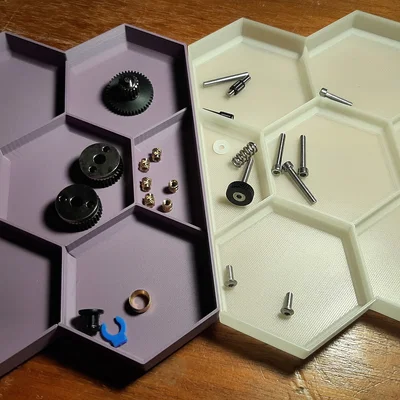 HexTray lục giác 60mm dạng Vase Mode, xếp chồng được