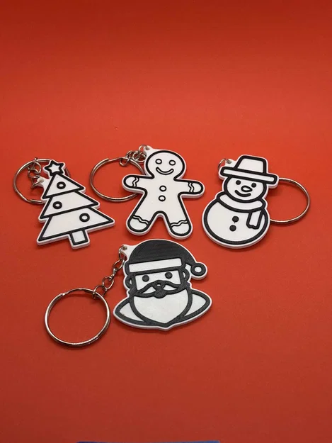 Bộ Móc Khóa Giáng Sinh (Christmas Keychains) Dễ Thương In 3D - Image 1